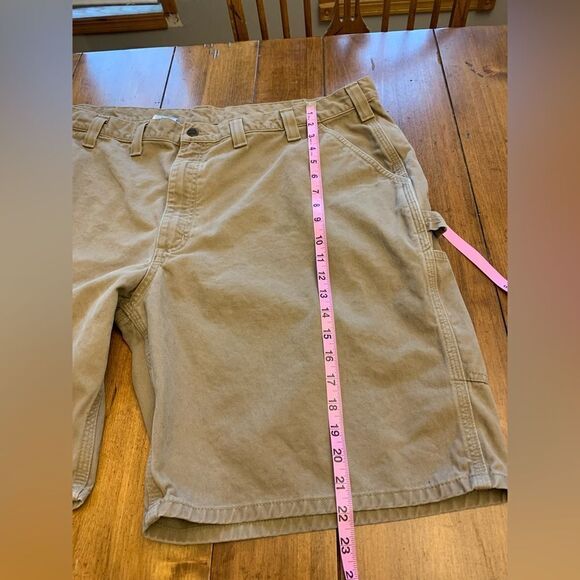 Carhartt Relaxed Fit Khaki Carpenter Cargo Shorts Size 46 - Picture 10 of 11